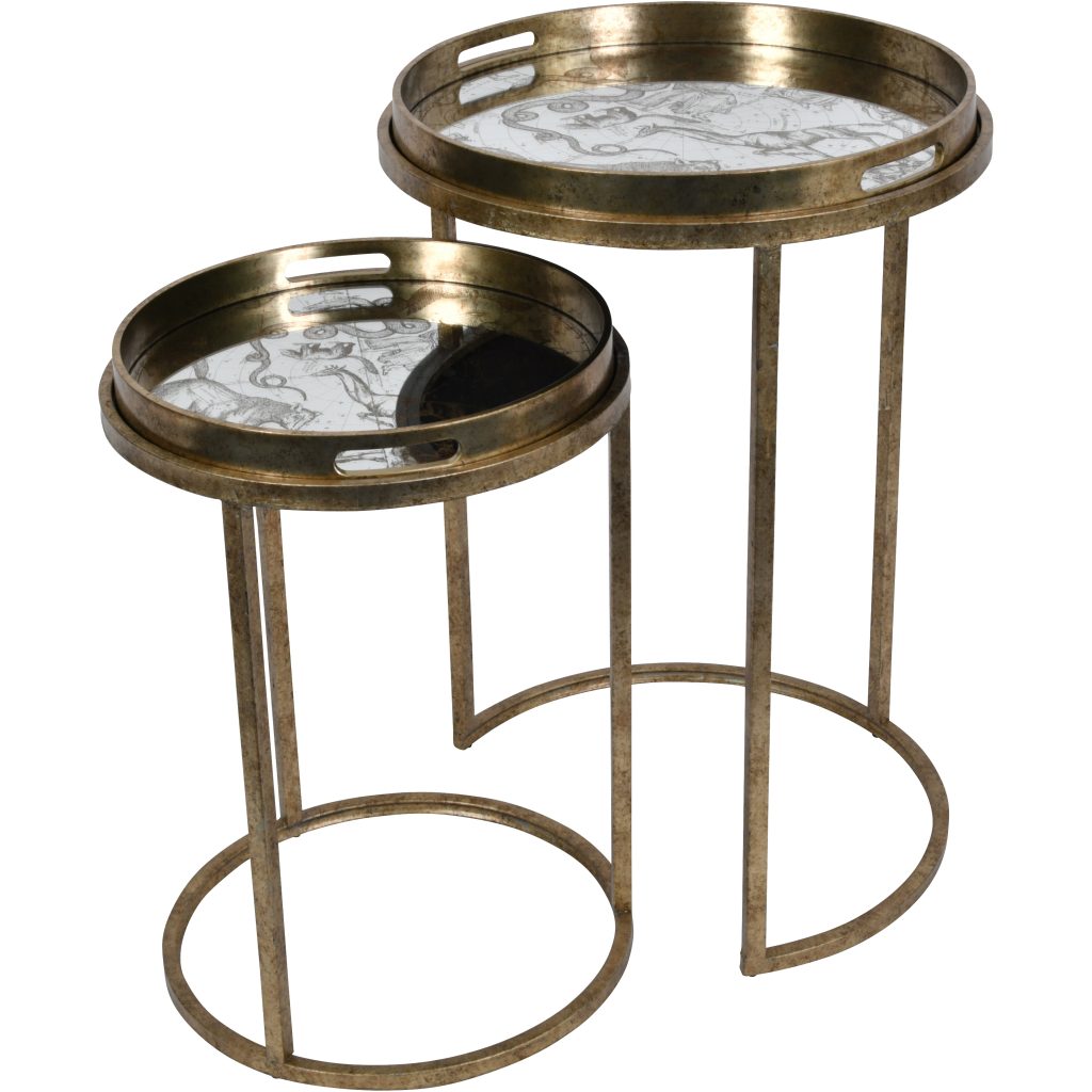 Constellation Map Set of 2 Side Tray Tables