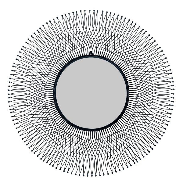 Rio Black Large Wire Mirror | Bed Sava