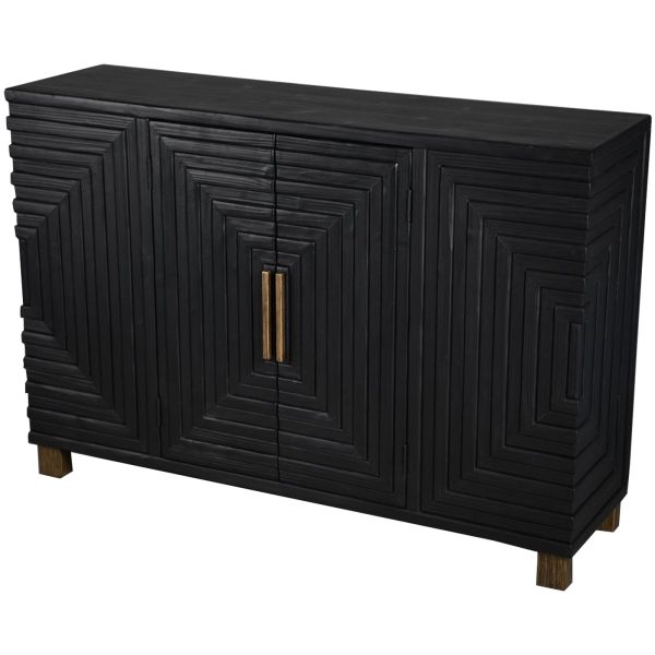 Lennox Black 2 Door Sideboard | Bed Sava