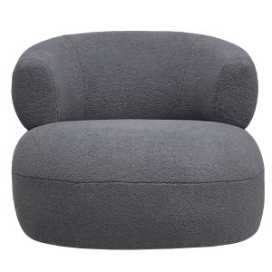 Luna Occasional Chair in Boucle Grey | Bed Sava