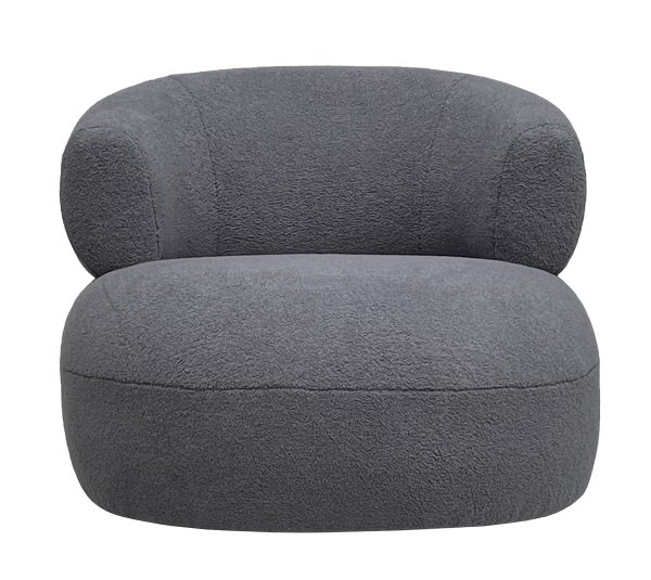 Luna Occasional Chair in Boucle Grey | Bed Sava