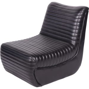 Trinity Occasional Leather Chair in Charcoal | Bed Sava