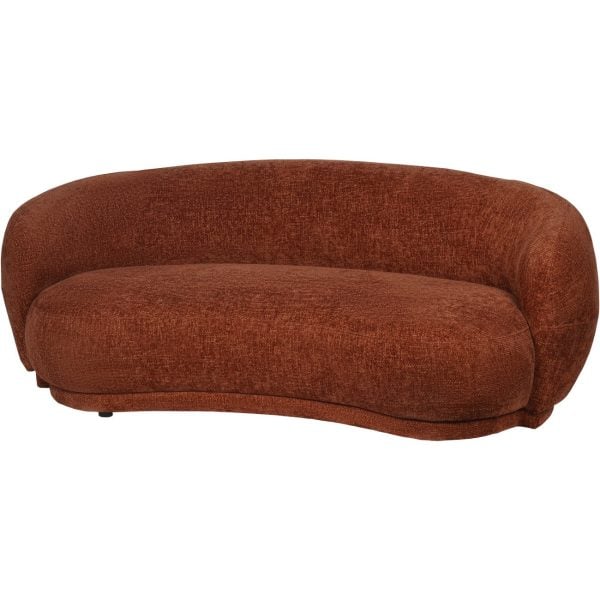 Waverley Curved Mini Sofa Terracotta | Bed Sava