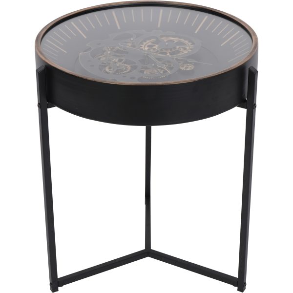 Palladium Side Table Clock with Moving Dials | Bed Sava