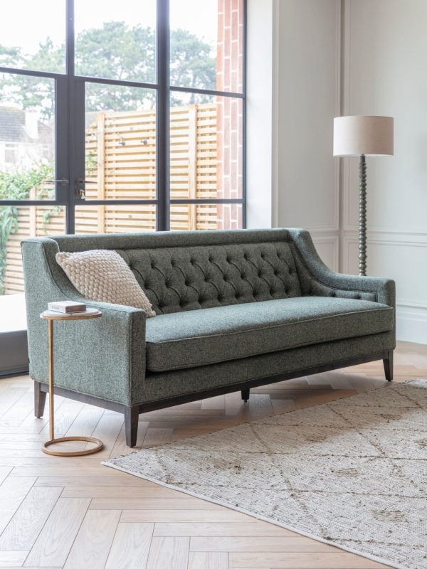 Theodore Buttoned Sofa Forest Green | Bed Sava