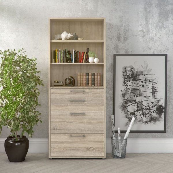 Prima Bookcase 2 Shelves With 2 Drawers 2 File Drawers | Bed Sava