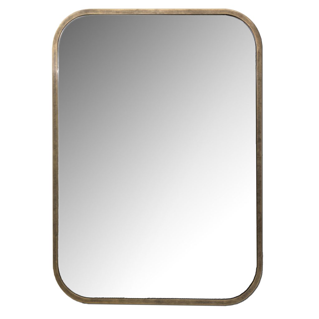 Belvedere Aged Gold Rectangular Mirror