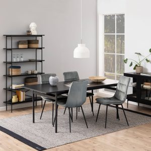 Angus Dining Table in Black | Bed Sava