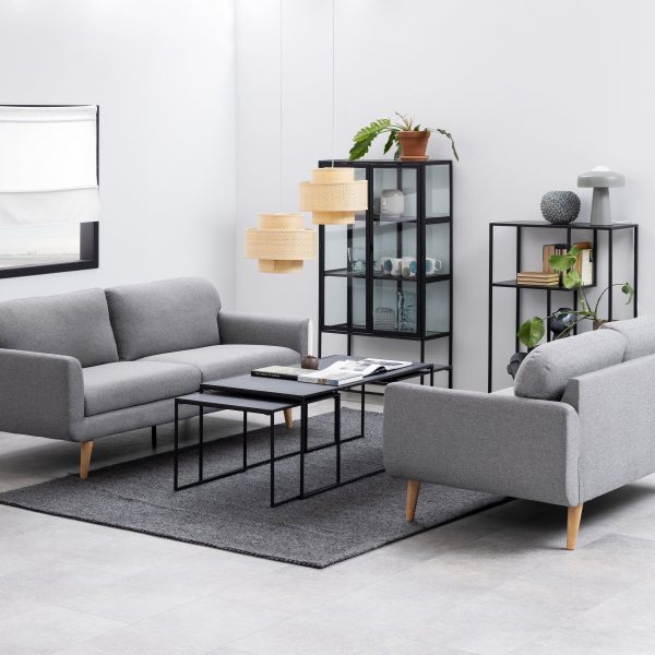 Infinity SquareCoffee Table Setin Matt Black Set of 4 | Bed Sava