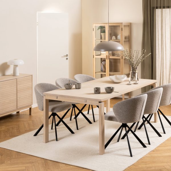 Linley Dining Table in White Oak | Bed Sava