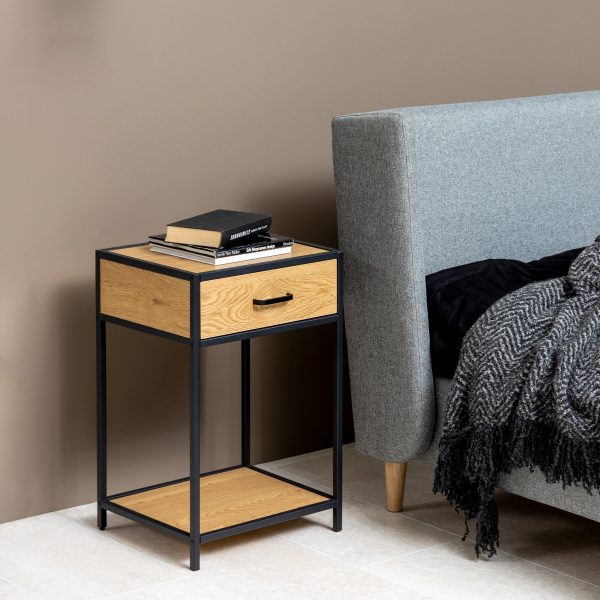 Seaford Bedside Table with 1 Drawer | Bed Sava