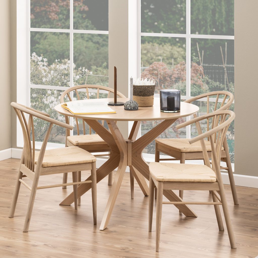 Cassandra Dining Chair with Armrest Set of 2