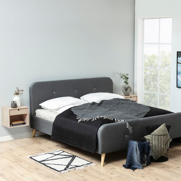 Century 1 Drawer Wall Mounted Bedside Table | Bed Sava