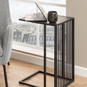 Strington Tall Side Table in Black | Bed Sava