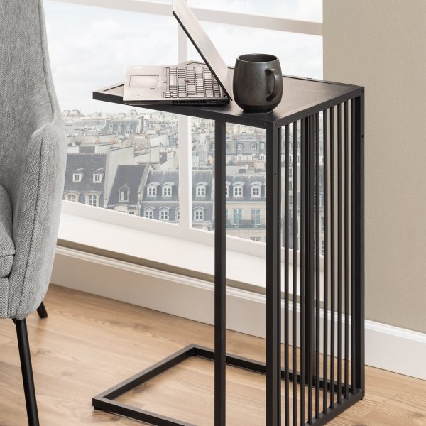 Strington Tall Side Table in Black | Bed Sava