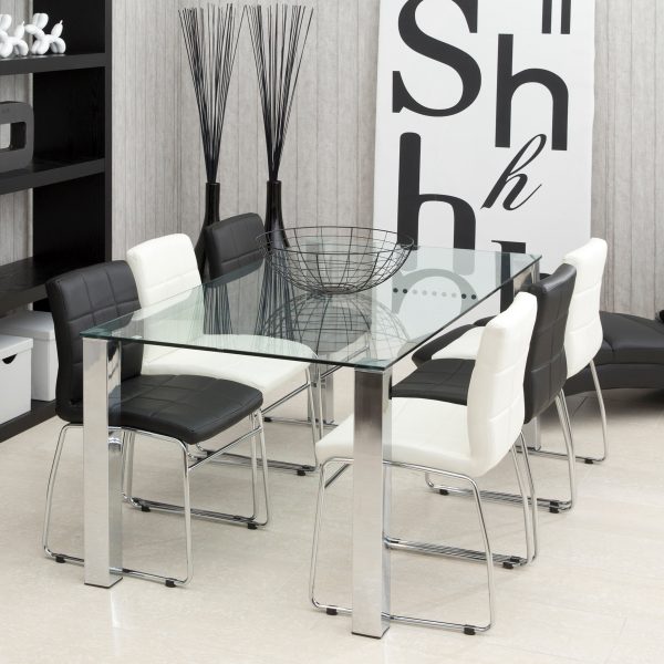 Kante Dining Table with Glass Top | Bed Sava
