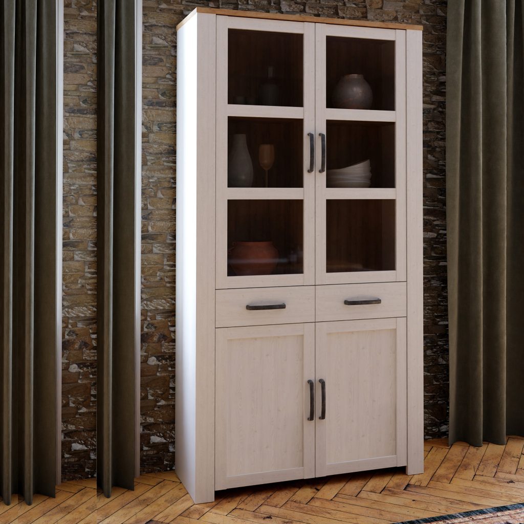 Bohol Display Cabinet 4 Door 1 Drawer