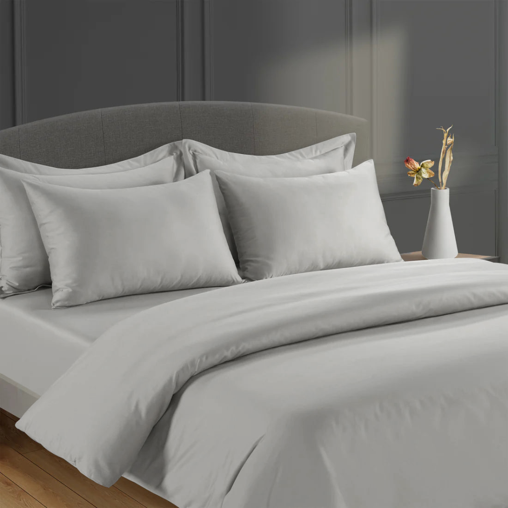 300 Thread Count Peaceful Empress Duvet Cover - Oyster Mushroom, Single / Oyster Mushroom