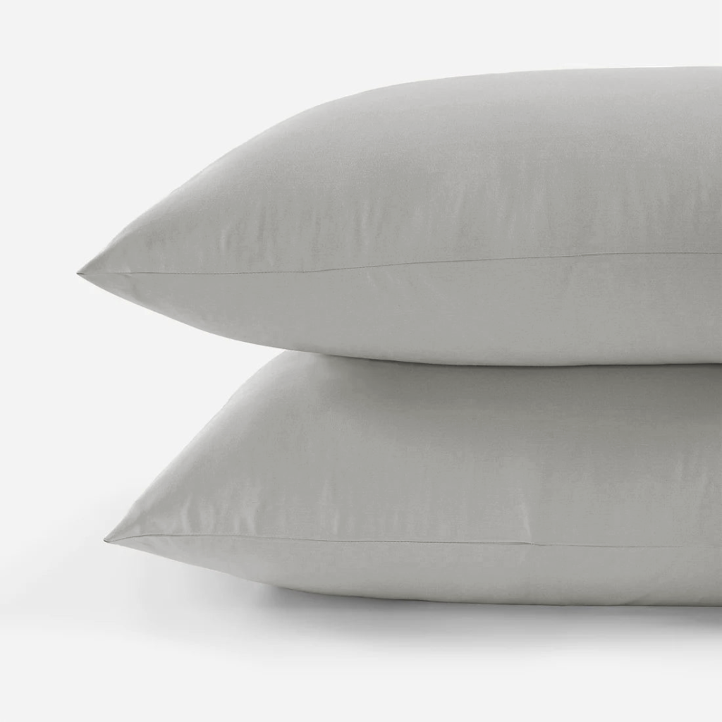 800 Thread Count Pair (2 Pillowcases) of Grand Splendour LUXE Pillowcases - Sateen Oyster Mushroom, Standard / Oyster Mushroom