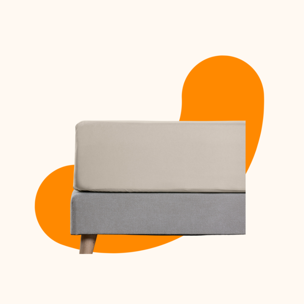 Emma Bed Linen Fitted Sheet Sateen 300 TC 135×190 Plain | Bed Sava