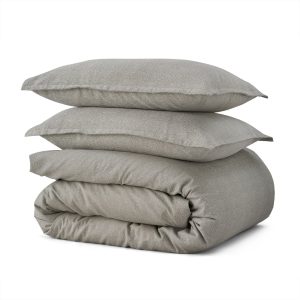 Cotton Collection Soft Jacquard Bed Linen Set  Sage Double | Bed Sava