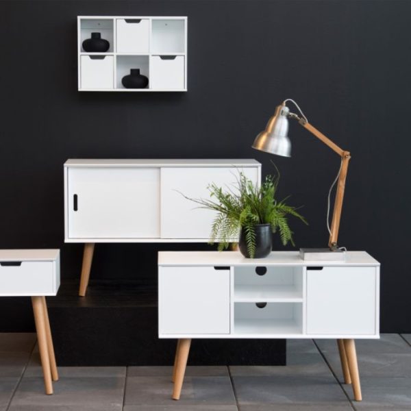 Mitra 2 Door Sideboard in White | Bed Sava