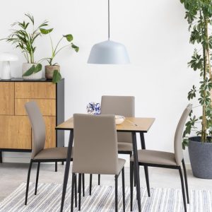 Wilma Small Dining Table in Oak  Black Legs | Bed Sava