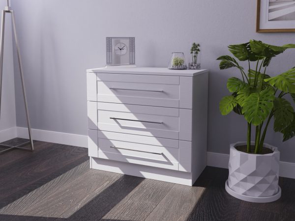Santana 3 Drawer Wide Chest of Drawers | Bed Sava