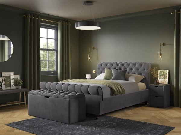 Penelope Upholstered Ottoman Bed Frame | Bed Sava