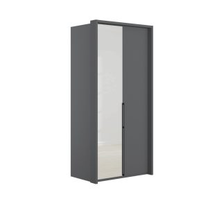 Emden 2 Door 1 Mirror On Left Hinged Wardrobe | Bed Sava