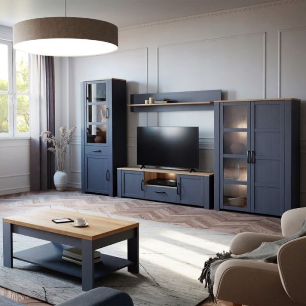 Bohol 2 Door 1 Drawer Narrow Display Cabinet | Bed Sava