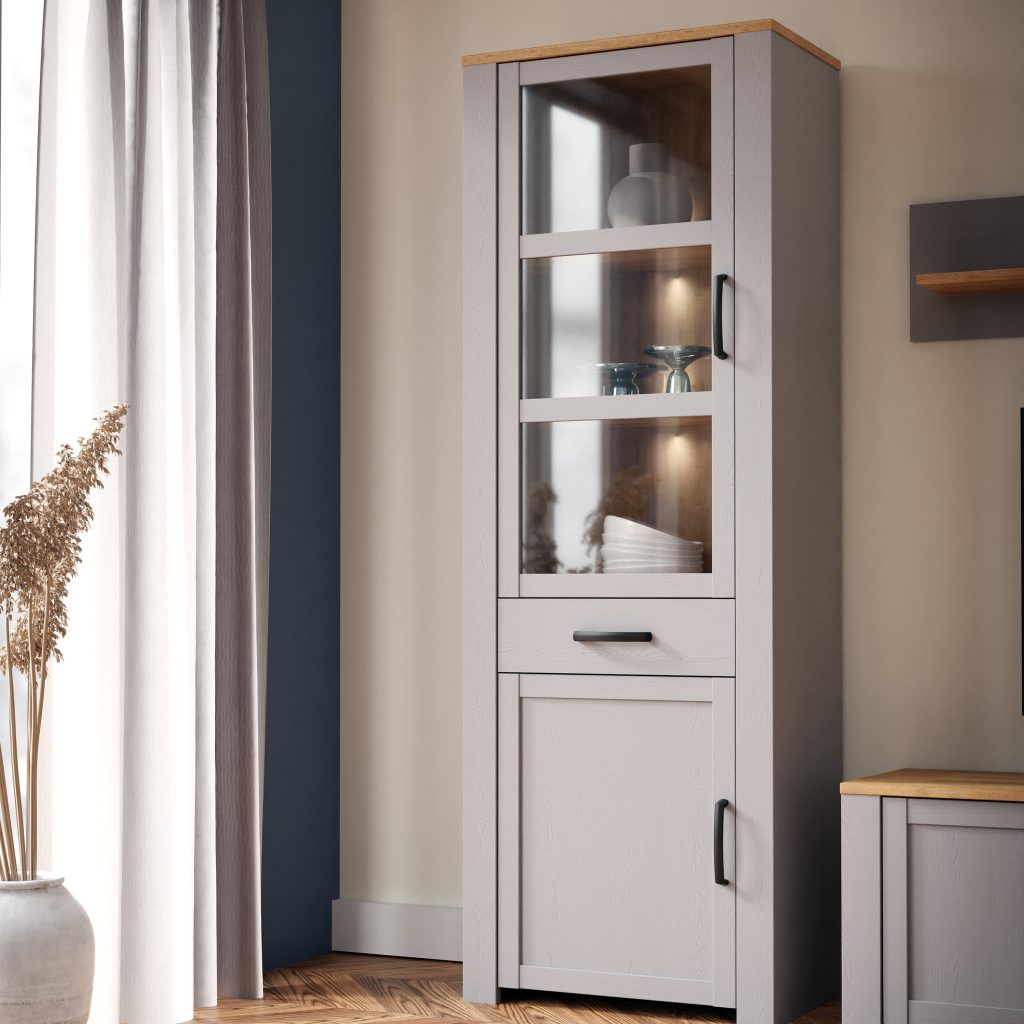 Bohol Narrow Display Cabinet inc. 2x LED Lights