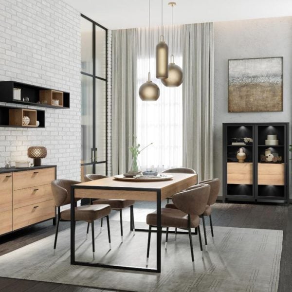 High Rock Dining Table in Riviera Oak | Bed Sava