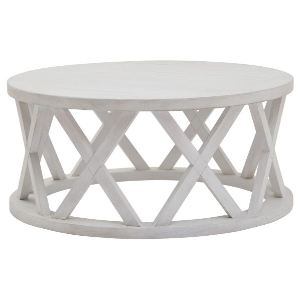 Stamford Plank Collection Round Coffee Table | Bed Sava