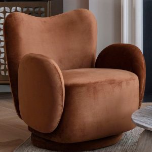 Bingham Upholstered Swivel Chair | Bed Sava