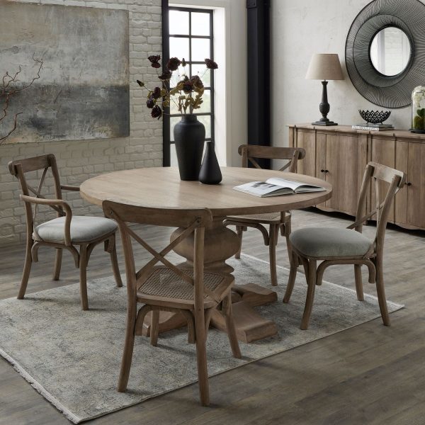 Copgrove Collection Round Pedestal Dining Table | Bed Sava