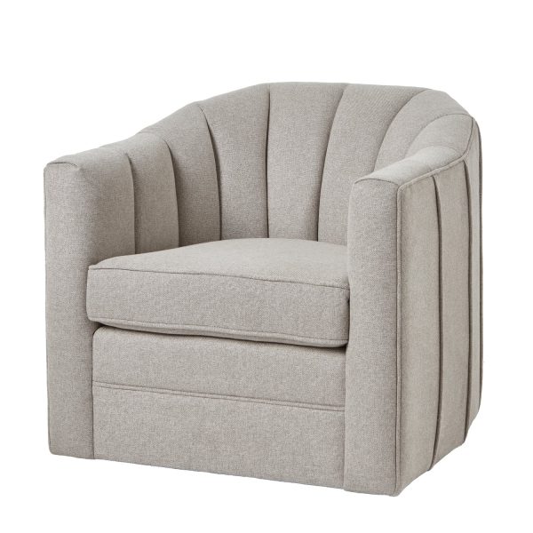 Lily Swivel Chair In Oatmeal Twill | Bed Sava