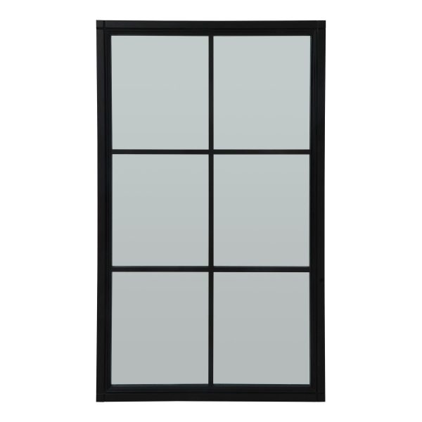 Black Wood Large Window Mirror | Bed Sava
