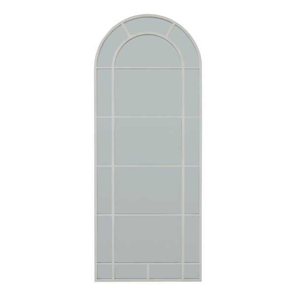 White Large Arched Window Mirror | Bed Sava