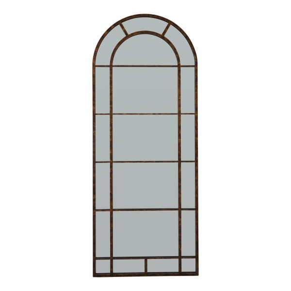Rust Effect Large Arched Window Mirror | Bed Sava