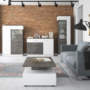 Zingaro Tall Glazed Display Cabinet | Bed Sava