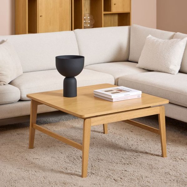 Essex Square Coffee Table in Oak | Bed Sava