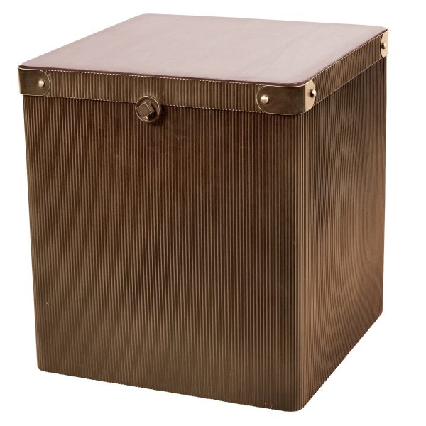 Hunter Corrugated Gold Coffee Table Small | Bed Sava