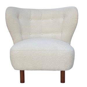 Lewis Wingback Occasional Chair Boucle | Bed Sava