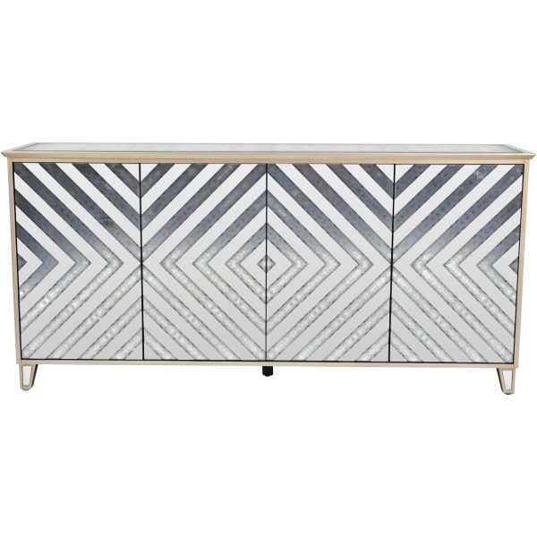 Lexington Four Door Antique Mirrored Sideboard | Bed Sava