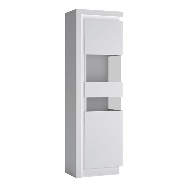 Lyon Tall Narrow Display Cabinet LHD including LED lighting | Bed Sava