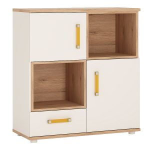 4KIDS 2 Door 1 Drawer Cupboard with 2 Open Shelves | Bed Sava