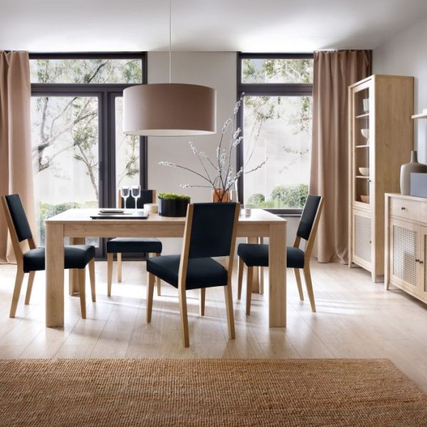 Cestino Extending Dining Table In Jackson Hickory Oak | Bed Sava