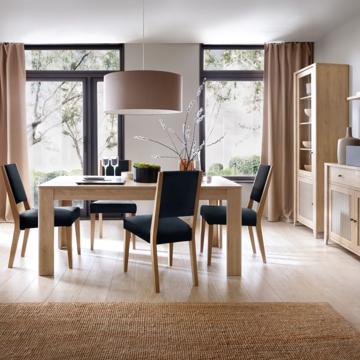 Cestino Extending Dining Table In Jackson Hickory Oak
