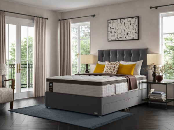 Sealy Bronte Posturepedic Divan Bed Set On Glides | Bed Sava